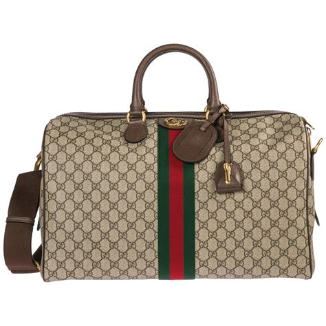 mens gucci leather travel bag|Gucci duffle bags for men.